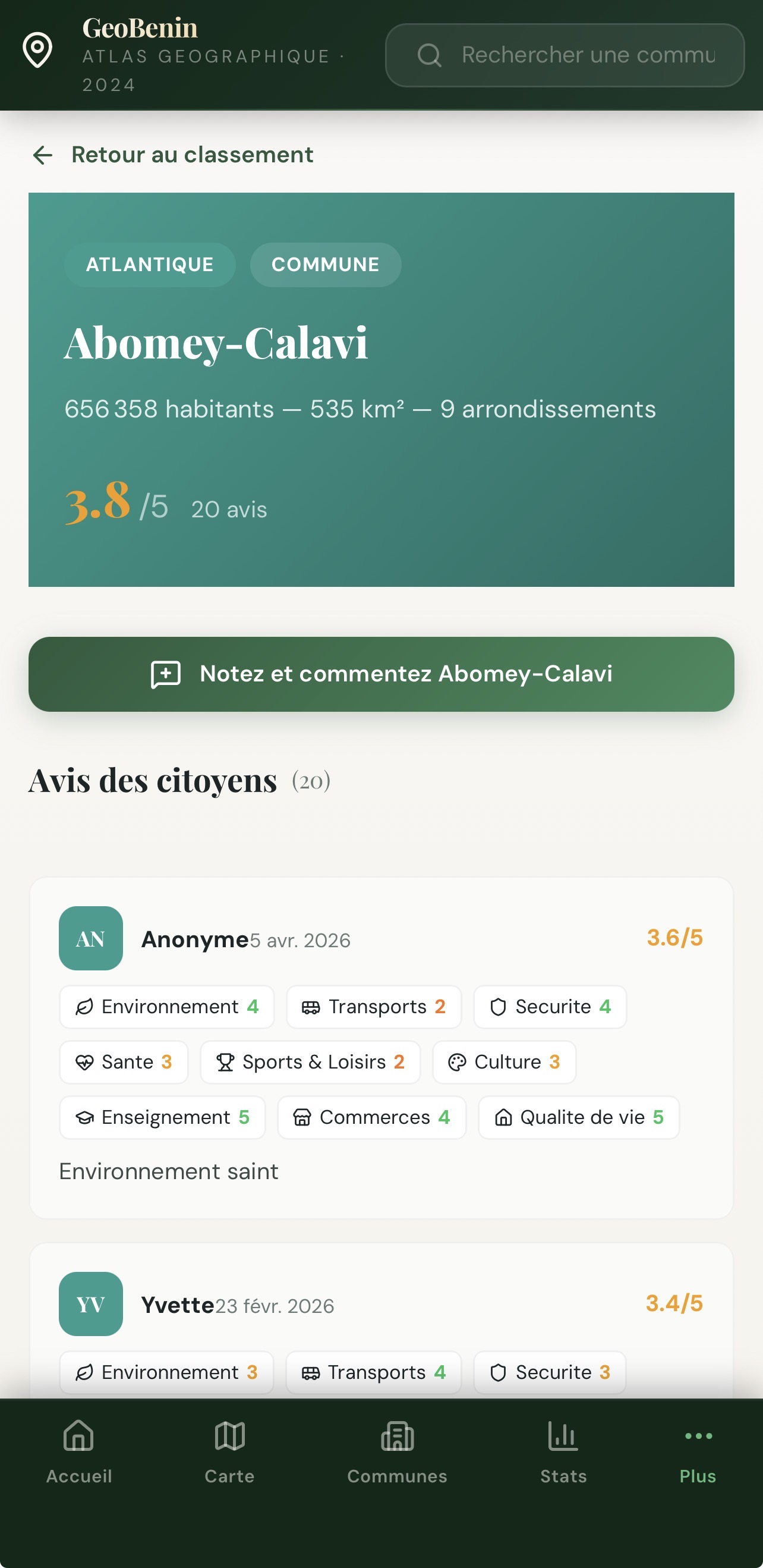 GeoBenin Commune